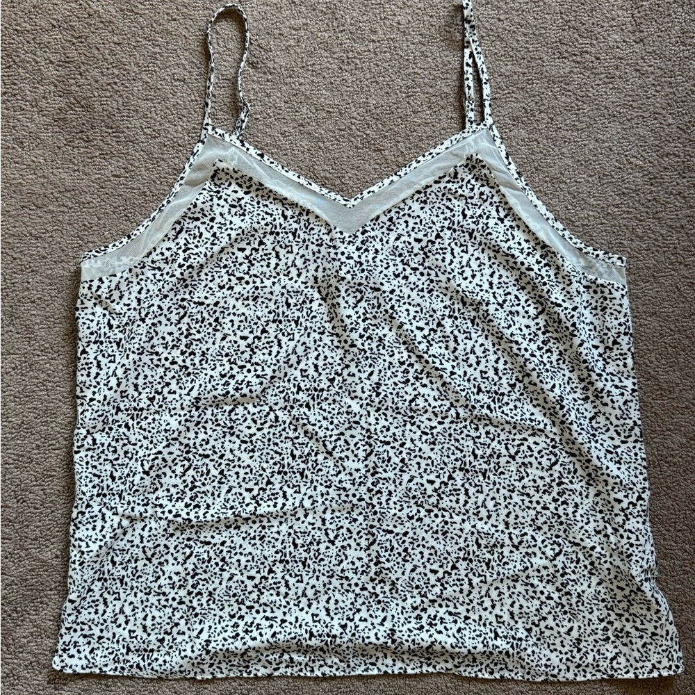 Nine West Black and White Patterned Camisole